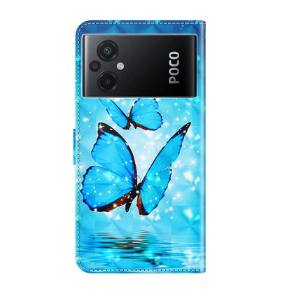 3D Painting Pattern TPU + PU Phone Case, For Xiaomi Poco M5, For Xiaomi Poco M5S/Redmi Note 10/Note 10S