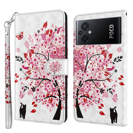 3D Painting Pattern TPU + PU Phone Case, For Xiaomi Poco M5, For Xiaomi Poco M5S/Redmi Note 10/Note 10S