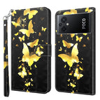 For Xiaomi Poco M5 / Gold Butterfly