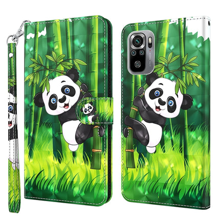 3D Painting Pattern TPU + PU Phone Case, For Xiaomi Poco M5, For Xiaomi Poco M5S/Redmi Note 10/Note 10S