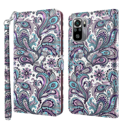 3D Painting Pattern TPU + PU Phone Case, For Xiaomi Poco M5, For Xiaomi Poco M5S/Redmi Note 10/Note 10S