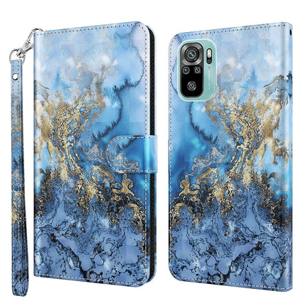 3D Painting Pattern TPU + PU Phone Case, For Xiaomi Poco M5, For Xiaomi Poco M5S/Redmi Note 10/Note 10S