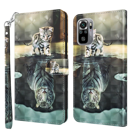 3D Painting Pattern TPU + PU Phone Case, For Xiaomi Poco M5, For Xiaomi Poco M5S/Redmi Note 10/Note 10S