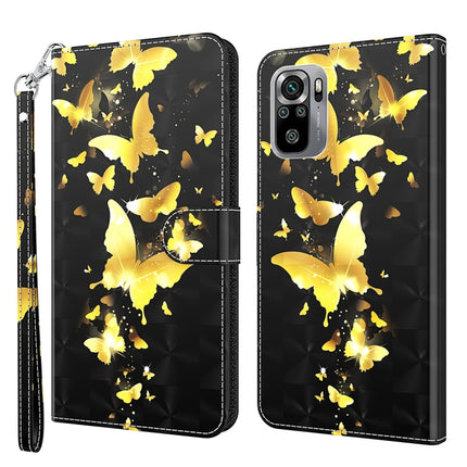 3D Painting Pattern TPU + PU Phone Case, For Xiaomi Poco M5, For Xiaomi Poco M5S/Redmi Note 10/Note 10S