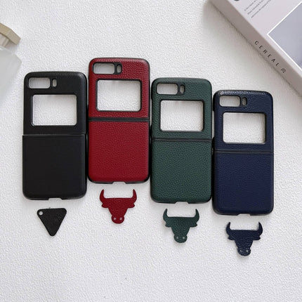 Genuine Leather Lychee Texture Phone Case, For Motorola Moto Razr 2022