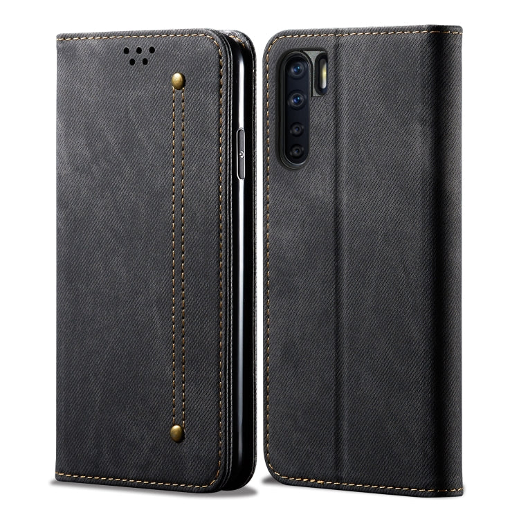 Denim Texture Casual Style Horizontal Flip Leather Case with Holder & Card Slots & Wallet, For OPPO A8 / A31 (2020), For OPPO A91 / F15 / Reno 3, For OPPO Find X2, For OPPO Find X2 Pro, For OPPO Realme X50, For OPPO Realme X50 Pro