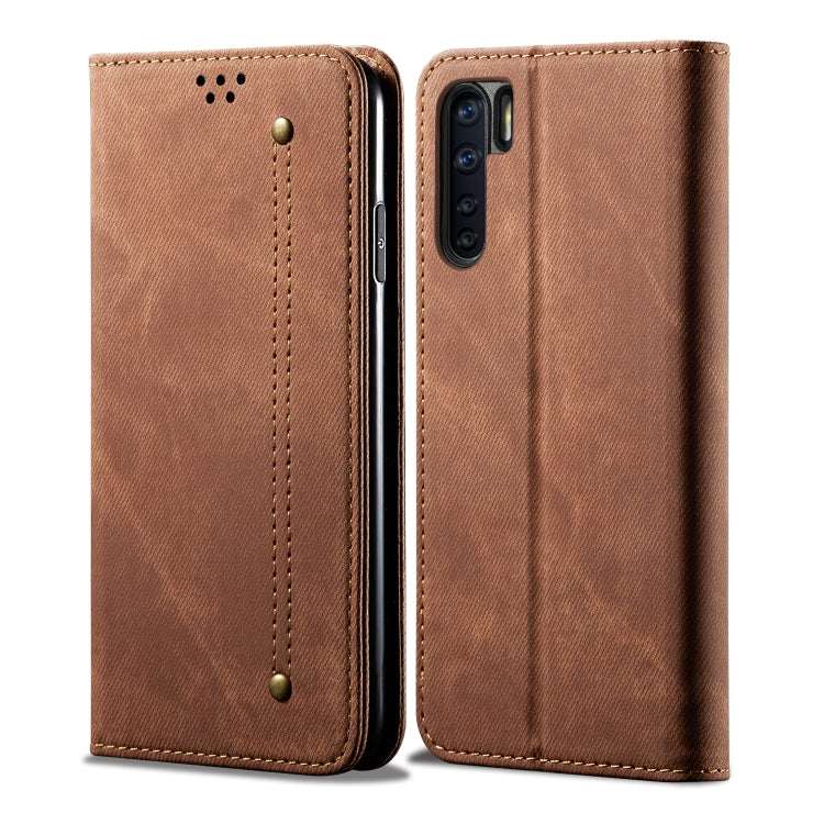 Denim Texture Casual Style Horizontal Flip Leather Case with Holder & Card Slots & Wallet, For OPPO A8 / A31 (2020), For OPPO A91 / F15 / Reno 3, For OPPO Find X2, For OPPO Find X2 Pro, For OPPO Realme X50, For OPPO Realme X50 Pro