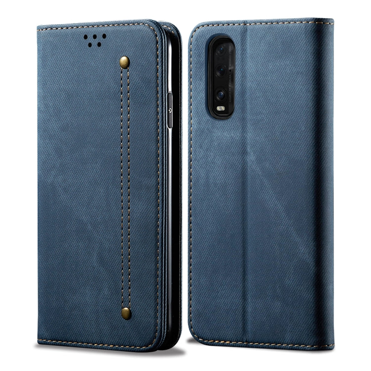 Denim Texture Casual Style Horizontal Flip Leather Case with Holder & Card Slots & Wallet, For OPPO A8 / A31 (2020), For OPPO A91 / F15 / Reno 3, For OPPO Find X2, For OPPO Find X2 Pro, For OPPO Realme X50, For OPPO Realme X50 Pro