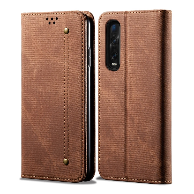 Denim Texture Casual Style Horizontal Flip Leather Case with Holder & Card Slots & Wallet, For OPPO A8 / A31 (2020), For OPPO A91 / F15 / Reno 3, For OPPO Find X2, For OPPO Find X2 Pro, For OPPO Realme X50, For OPPO Realme X50 Pro
