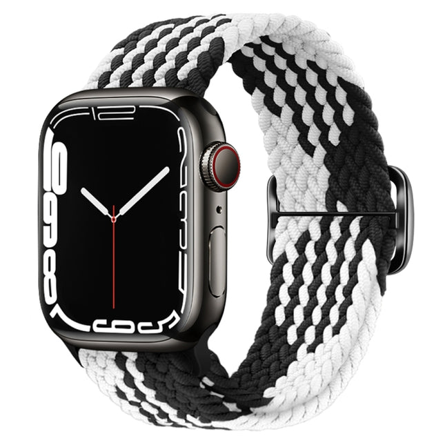 Buckle Nylon Braided Watch Band, For Apple Watch Series 8&7 41mm / SE 2&6&SE&5&4 40mm / 3&2&1 38mm