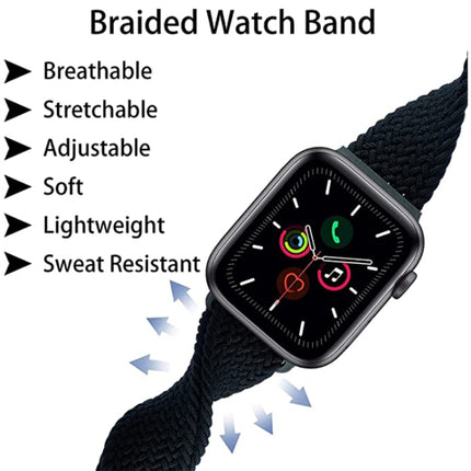 Buckle Nylon Braided Watch Band, For Apple Watch Series 8&7 41mm / SE 2&6&SE&5&4 40mm / 3&2&1 38mm