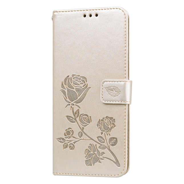 Rose Embossed Horizontal Flip PU Leather Case with Holder & Card Slots & Wallet
