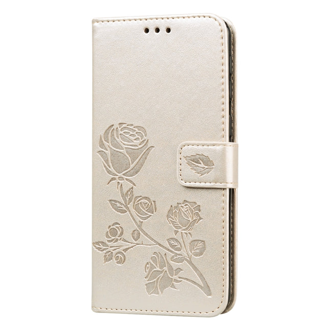 Rose Embossed Horizontal Flip PU Leather Case with Holder & Card Slots & Wallet