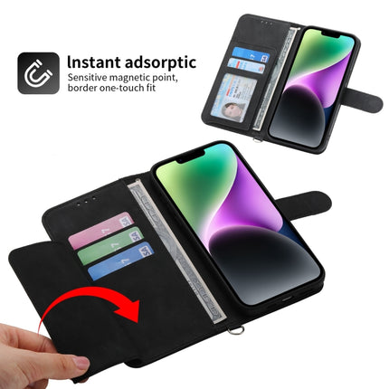 Skin-feel Flowers Embossed Wallet Leather Phone Case, For iPhone 14, For iPhone 14 Plus, For iPhone 14 Pro, For iPhone 14 Pro Max