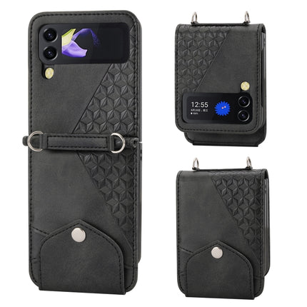 Cubic Grid Calf Texture Leather Phone Case, For Samsung Galaxy Z Fold4, For Samsung Galaxy Z Fold3 5G, For Samsung Galaxy Z Flip4, For Samsung Galaxy Z Flip3 5G