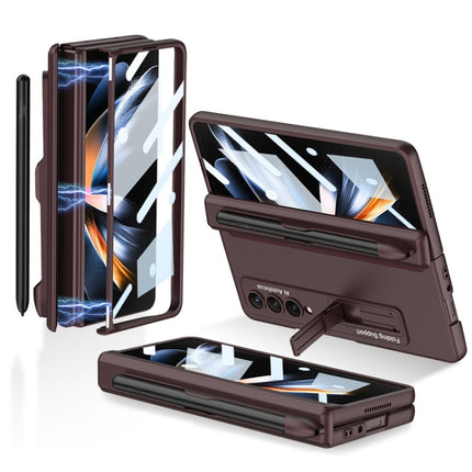 GKK Magnetic Hinge Flip Phone Case with Holder & Pen Slot, For Samsung Galaxy Z Fold4