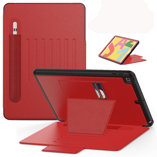 Funda protectora de cuero multifuncional para tableta PC con soporte, ranuras para tarjetas, ranura para lápiz y función de activación/suspensión, para iPad 10.2, iPad 9.7 y iPad Mini 5