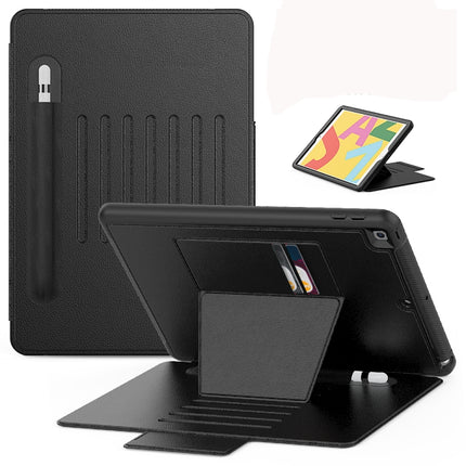 Multifunktionale Tablet-PC-Schutzhülle aus Leder mit Halterung &amp; Kartenfächern &amp; Stiftfach &amp; Wake-up/Sleep-Funktion, für iPad 10.2, für iPad 9.7, für iPad Mini 5