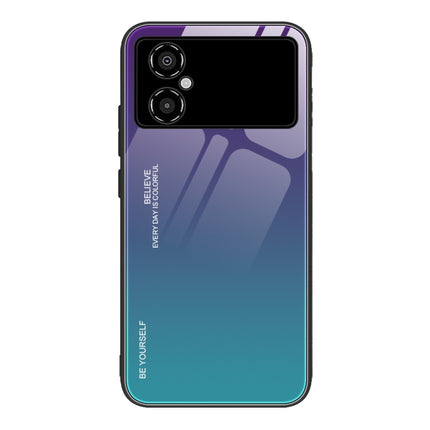 Gradient Color Glass Phone Case, For Xiaomi Poco M4 5G Global, For Xiaomi Poco M5 4G Global