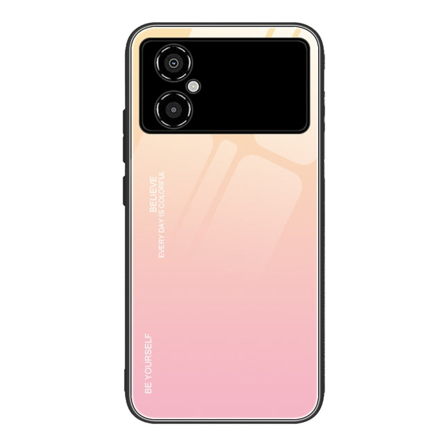 Gradient Color Glass Phone Case, For Xiaomi Poco M4 5G Global, For Xiaomi Poco M5 4G Global
