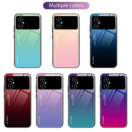 Gradient Color Glass Phone Case, For Xiaomi Poco M4 5G Global, For Xiaomi Poco M5 4G Global