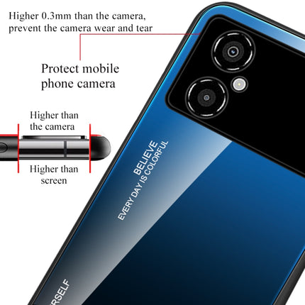 Gradient Color Glass Phone Case, For Xiaomi Poco M4 5G Global, For Xiaomi Poco M5 4G Global