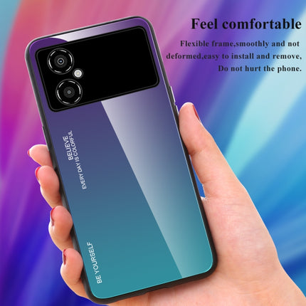 Gradient Color Glass Phone Case, For Xiaomi Poco M4 5G Global, For Xiaomi Poco M5 4G Global