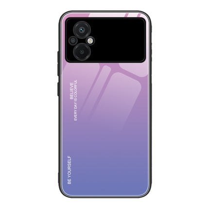 Gradient Color Glass Phone Case, For Xiaomi Poco M4 5G Global, For Xiaomi Poco M5 4G Global