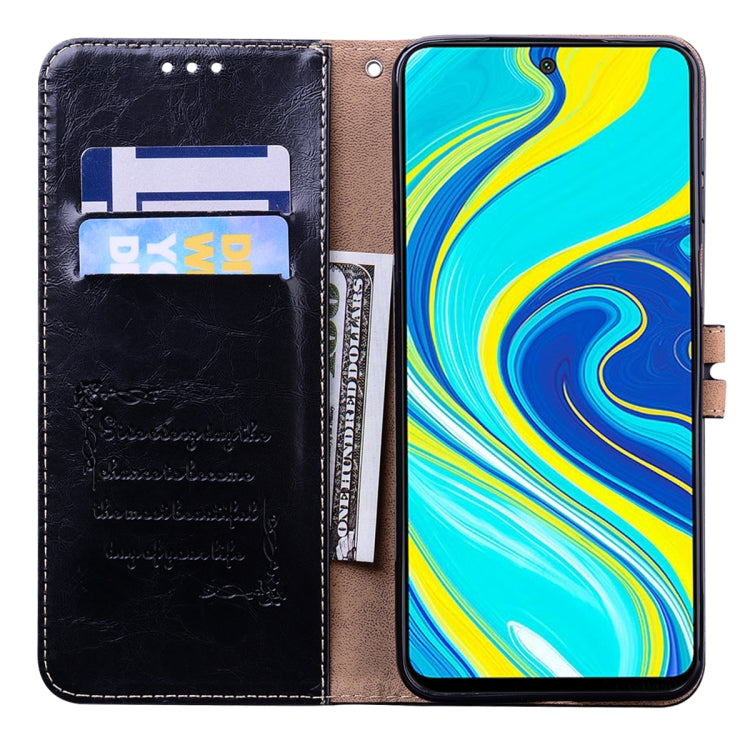 Business Style Oil Wax Texture Horizontal Flip Leather Case, with Holder & Card Slots & Wallet