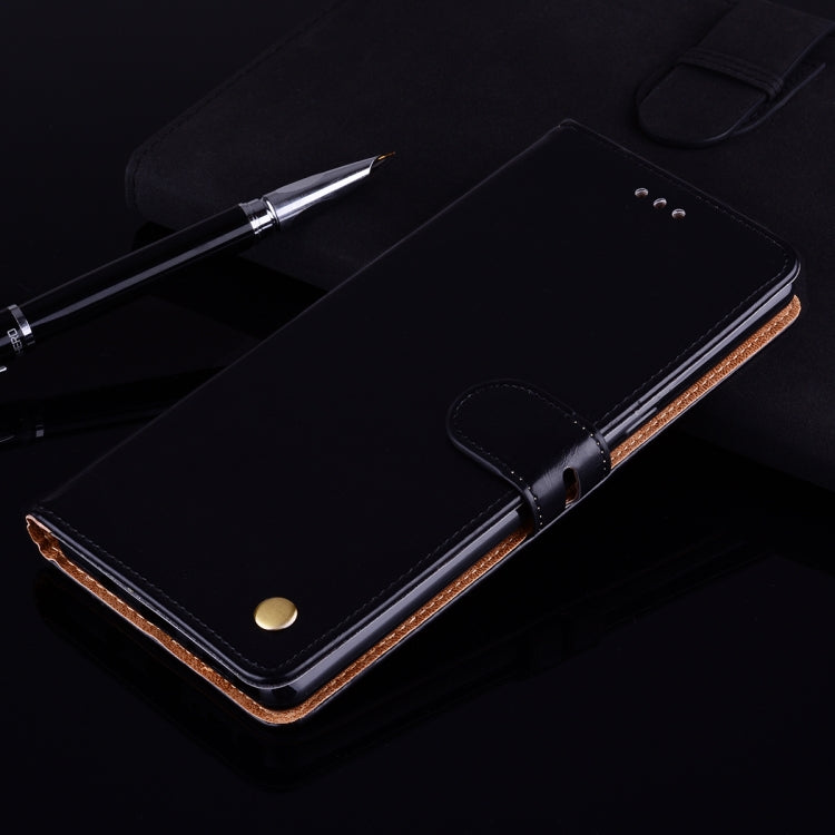 Business Style Oil Wax Texture Horizontal Flip Leather Case, with Holder & Card Slots & Wallet