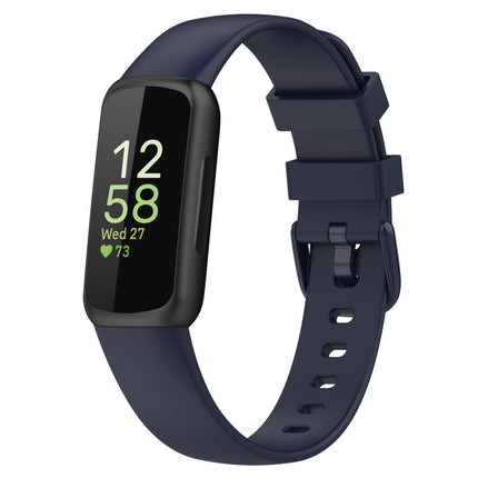 For Fitbit Inspire3 Solid Color Silicone Watch Band, L Size, S Size