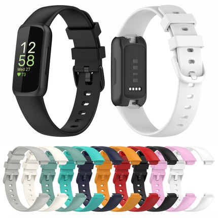 For Fitbit Inspire3 Solid Color Silicone Watch Band, L Size, S Size