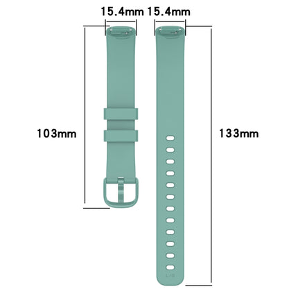For Fitbit Inspire3 Solid Color Silicone Watch Band, L Size, S Size