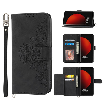 Skin-feel Flowers Embossed Wallet Leather Phone Case, For Xiaomi 12 Ultra, For Xiaomi 12 / 12X, For Xiaomi 12T / 12T Pro / Redmi K50 Ultra, For Xiaomi 12 Pro, For Xiaomi 12 Lite
