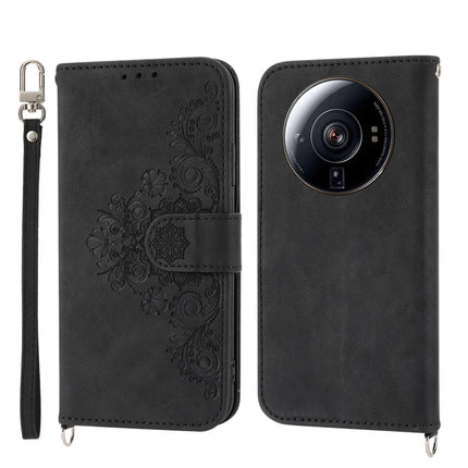 Skin-feel Flowers Embossed Wallet Leather Phone Case, For Xiaomi 12 Ultra, For Xiaomi 12 / 12X, For Xiaomi 12T / 12T Pro / Redmi K50 Ultra, For Xiaomi 12 Pro, For Xiaomi 12 Lite