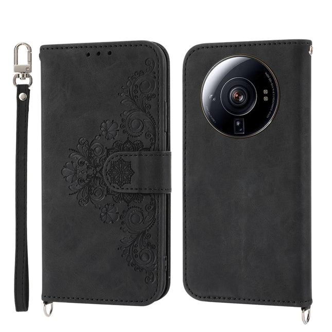 Skin-feel Flowers Embossed Wallet Leather Phone Case, For Xiaomi 12 Ultra, For Xiaomi 12 / 12X, For Xiaomi 12T / 12T Pro / Redmi K50 Ultra, For Xiaomi 12 Pro, For Xiaomi 12 Lite
