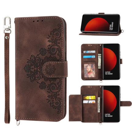 Skin-feel Flowers Embossed Wallet Leather Phone Case, For Xiaomi 12 Ultra, For Xiaomi 12 / 12X, For Xiaomi 12T / 12T Pro / Redmi K50 Ultra, For Xiaomi 12 Pro, For Xiaomi 12 Lite