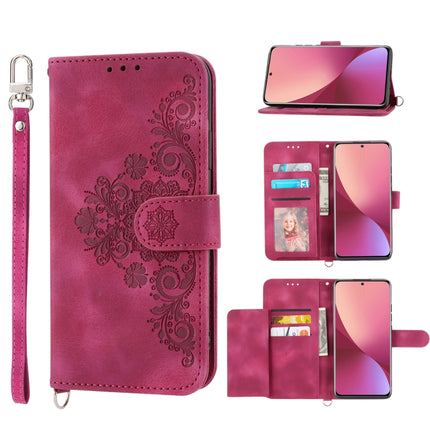 Skin-feel Flowers Embossed Wallet Leather Phone Case, For Xiaomi 12 Ultra, For Xiaomi 12 / 12X, For Xiaomi 12T / 12T Pro / Redmi K50 Ultra, For Xiaomi 12 Pro, For Xiaomi 12 Lite