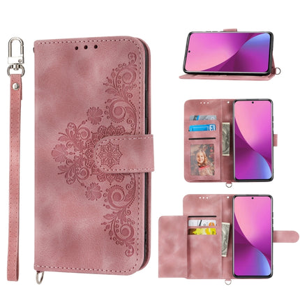 Skin-feel Flowers Embossed Wallet Leather Phone Case, For Xiaomi 12 Ultra, For Xiaomi 12 / 12X, For Xiaomi 12T / 12T Pro / Redmi K50 Ultra, For Xiaomi 12 Pro, For Xiaomi 12 Lite
