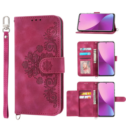 Skin-feel Flowers Embossed Wallet Leather Phone Case, For Xiaomi 12 Ultra, For Xiaomi 12 / 12X, For Xiaomi 12T / 12T Pro / Redmi K50 Ultra, For Xiaomi 12 Pro, For Xiaomi 12 Lite