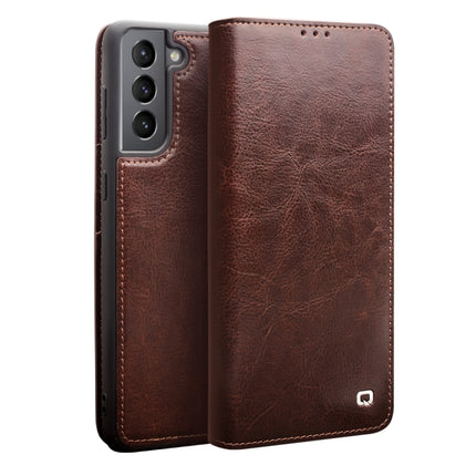 QIALINO Genuine Leather Phone Case, For Samsung Galaxy Note20 Ultra, For Samsung Galaxy S21 5G, For Samsung Galaxy S21+ 5G, For Samsung Galaxy S21 Ultra 5G, For Samsung Galaxy S22 Ultra 5G, For Samsung Galaxy S22+ 5G, For Samsung Galaxy S22 5G
