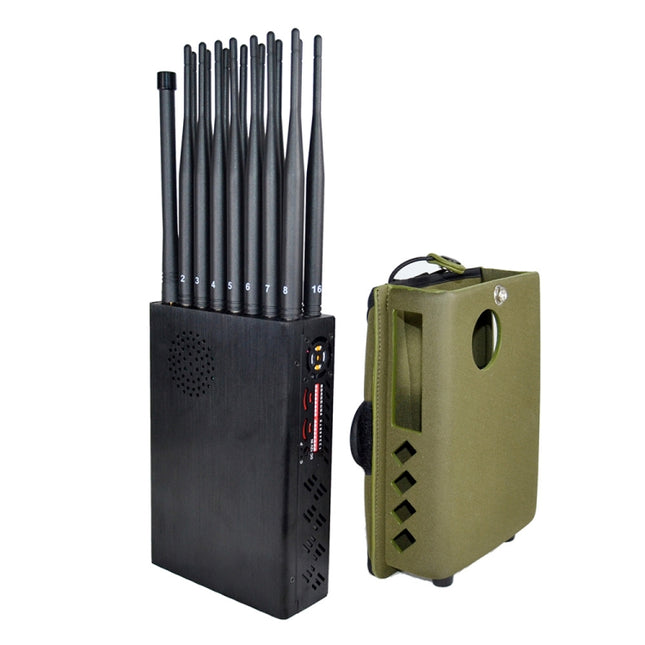JAX-121A-16 5G/2G/3G/4G/WIFI/GPS/LOJACK 16 Antennas Mobile Signal Jammer.[THIS ITEM WILL NOT SHIPPED TO USA]