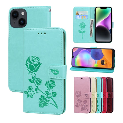 Rose Embossed Flip PU Leather Phone Case, For iPhone 14 Plus, For iPhone 14 Pro Max, For iPhone 14 Pro, For iPhone 14