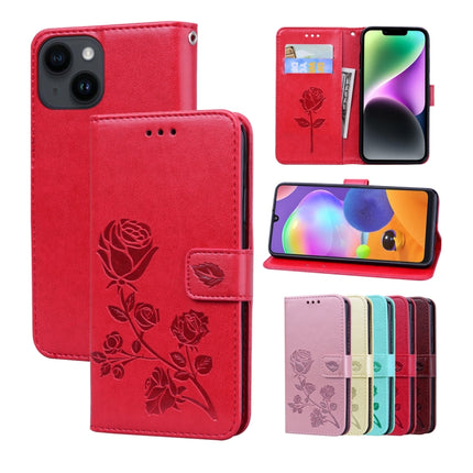 Rose Embossed Flip PU Leather Phone Case, For iPhone 14 Plus, For iPhone 14 Pro Max, For iPhone 14 Pro, For iPhone 14