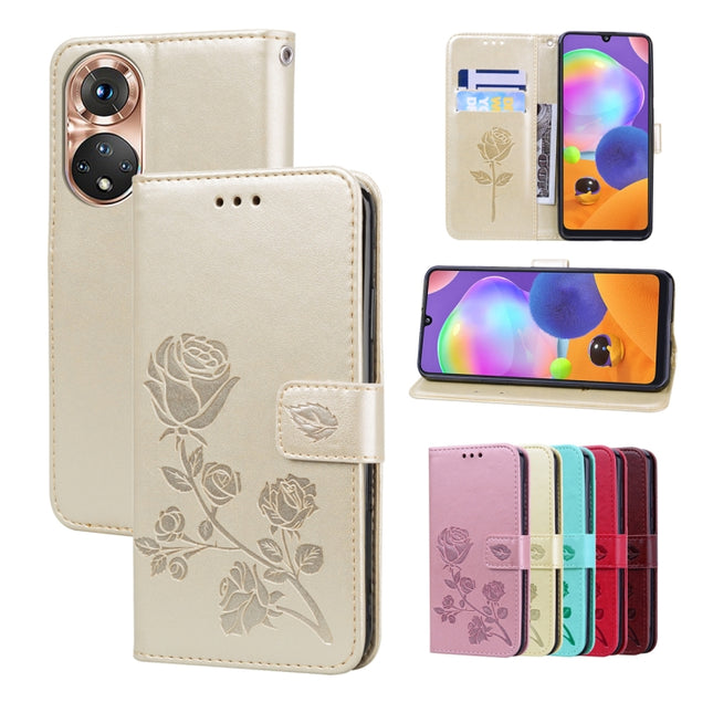 Rose Embossed Flip PU Leather Phone Case
