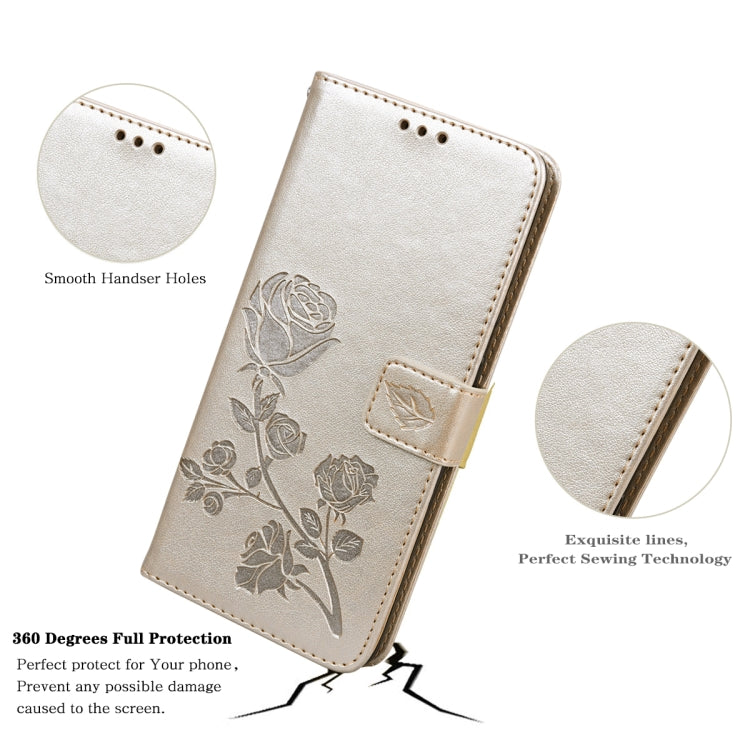 Rose Embossed Flip PU Leather Phone Case, For Honor X7/Play 30 Plus, For Samsung Galaxy M33 5G Global, For Samsung Galaxy M53, For Samsung Galaxy A73 5G