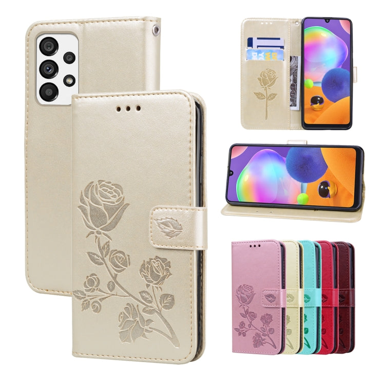 Rose Embossed Flip PU Leather Phone Case, For Honor X7/Play 30 Plus, For Samsung Galaxy M33 5G Global, For Samsung Galaxy M53, For Samsung Galaxy A73 5G