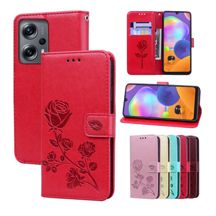 Rose Embossed Flip PU Leather Phone Case, For Xiaomi 12/12X, For Xiaomi 12 Lite, For Xiaomi 12 Pro, For Xiaomi Redmi Note 11T Pro 5G