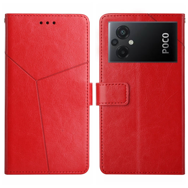 HT01 Y-shaped Pattern Flip Leather Phone Case, For Xiaomi Poco M5 4G/5G/M4 5G, For Xiaomi Poco M5s, For Xiaomi Redmi A1, For Xiaomi Redmi K50 Ultra/12T/12T Pro