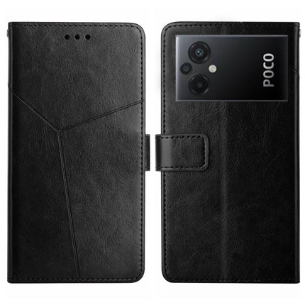 HT01 Y-shaped Pattern Flip Leather Phone Case, For Xiaomi Poco M5 4G/5G/M4 5G, For Xiaomi Poco M5s, For Xiaomi Redmi A1, For Xiaomi Redmi K50 Ultra/12T/12T Pro